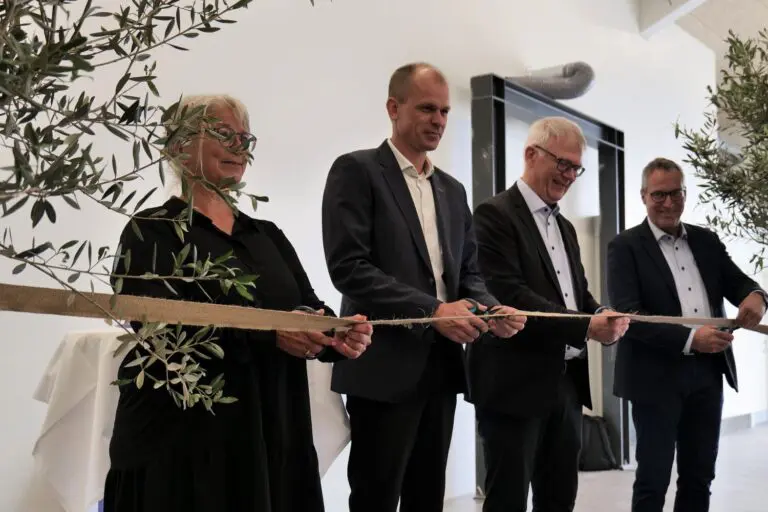 The ribbon is cut and the new buildings are opened.