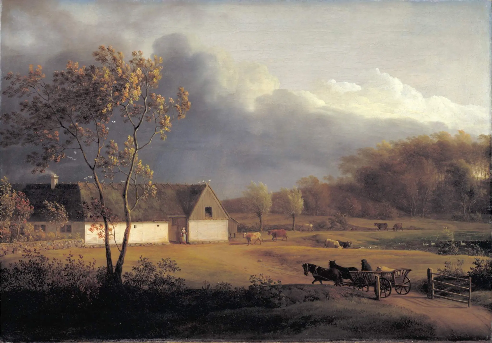 Painting of Eigaard near Ordrup - a relocated farm under Bernstorff Gods.