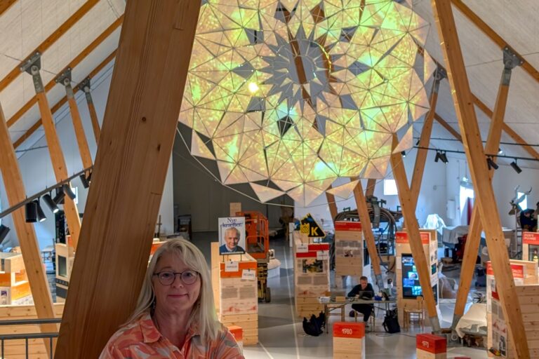 Director Anne Bjerrekær in the exhibition UNDER THE SUN